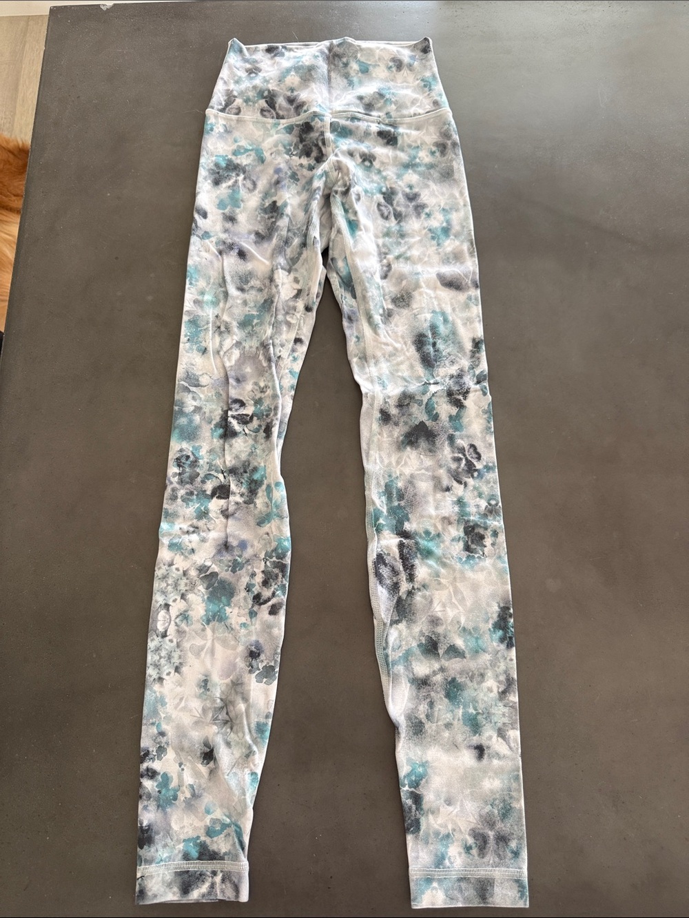 lululemon athletica Align Teal, Gray & White Tie-Dye High-Rise Leggings